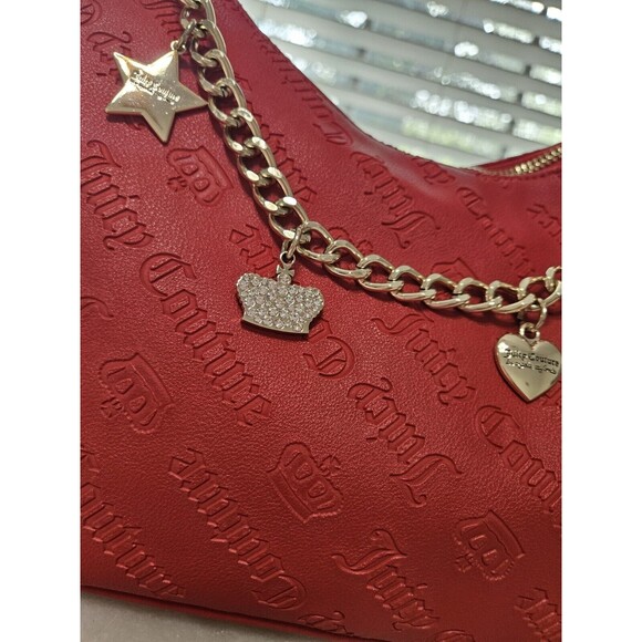 New Juicy Couture Not Your Babe Hobo Cool Red Bag NWT - Picture 2 of 13
